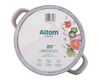 Altom Garnek emaliowany 20cm z pokrywą szklaną 2,7l taupe - 1580545 - zdjęcie 3